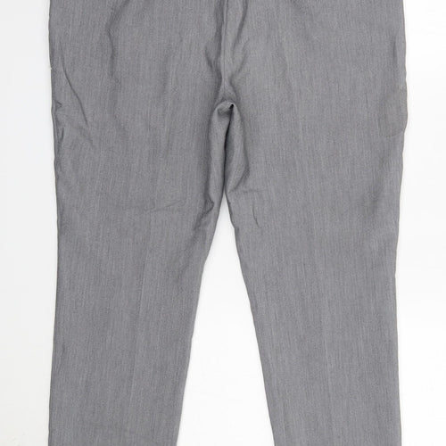 Matalan Womens Grey  Polyester Dress Pants Trousers Size 14 L36 in Regular