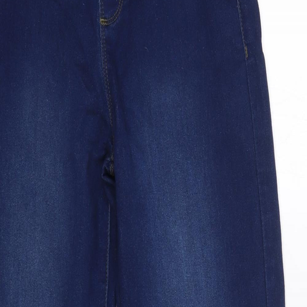 Peacocks Womens Blue  Cotton Skinny Jeans Size 12 L30 in Regular