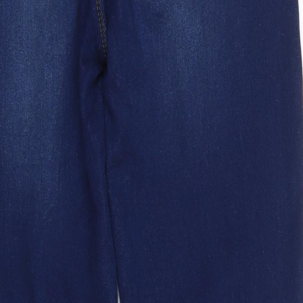 Peacocks Womens Blue  Cotton Skinny Jeans Size 12 L30 in Regular