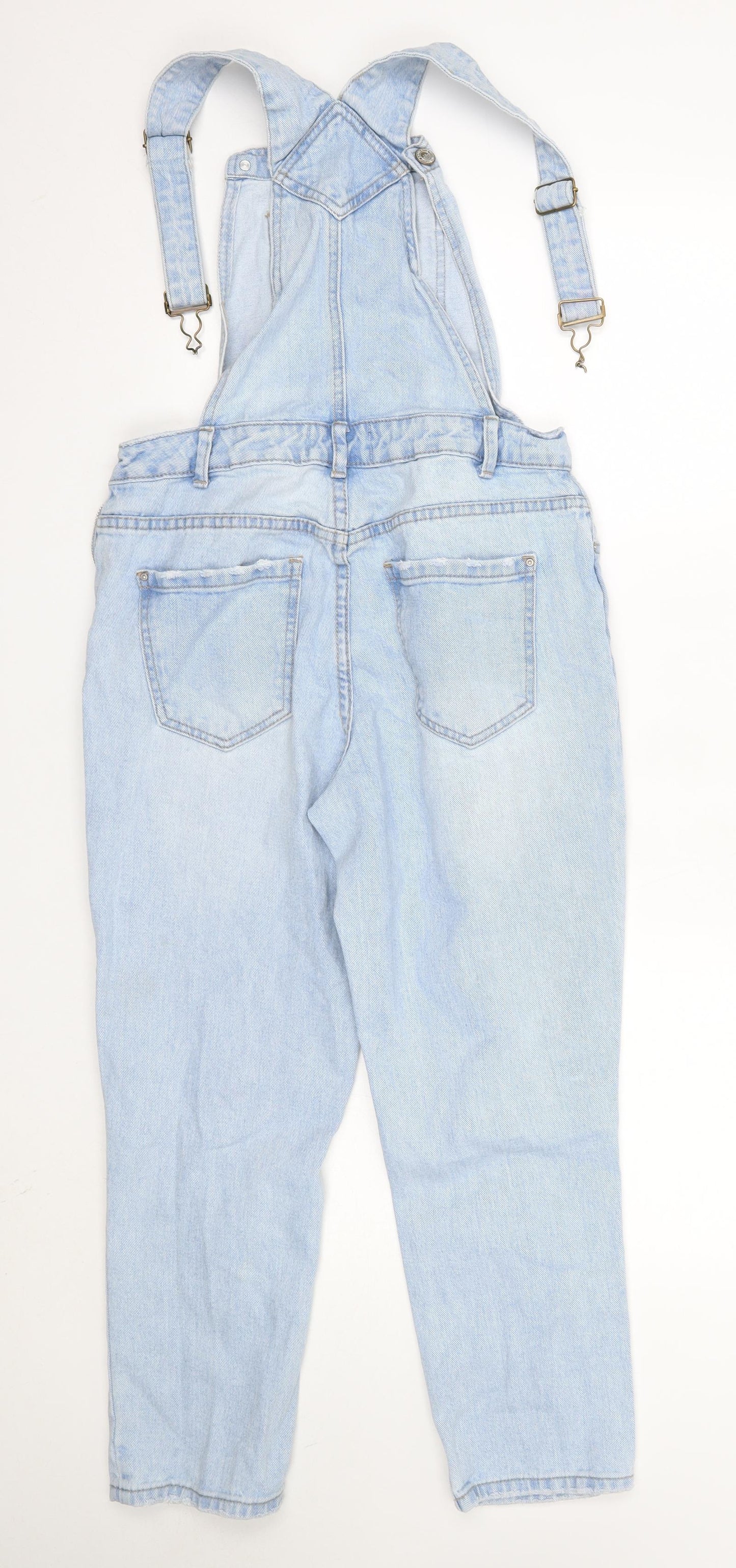 New Look Womens Blue  Cotton Dungaree One-Piece Size 8 L24 in