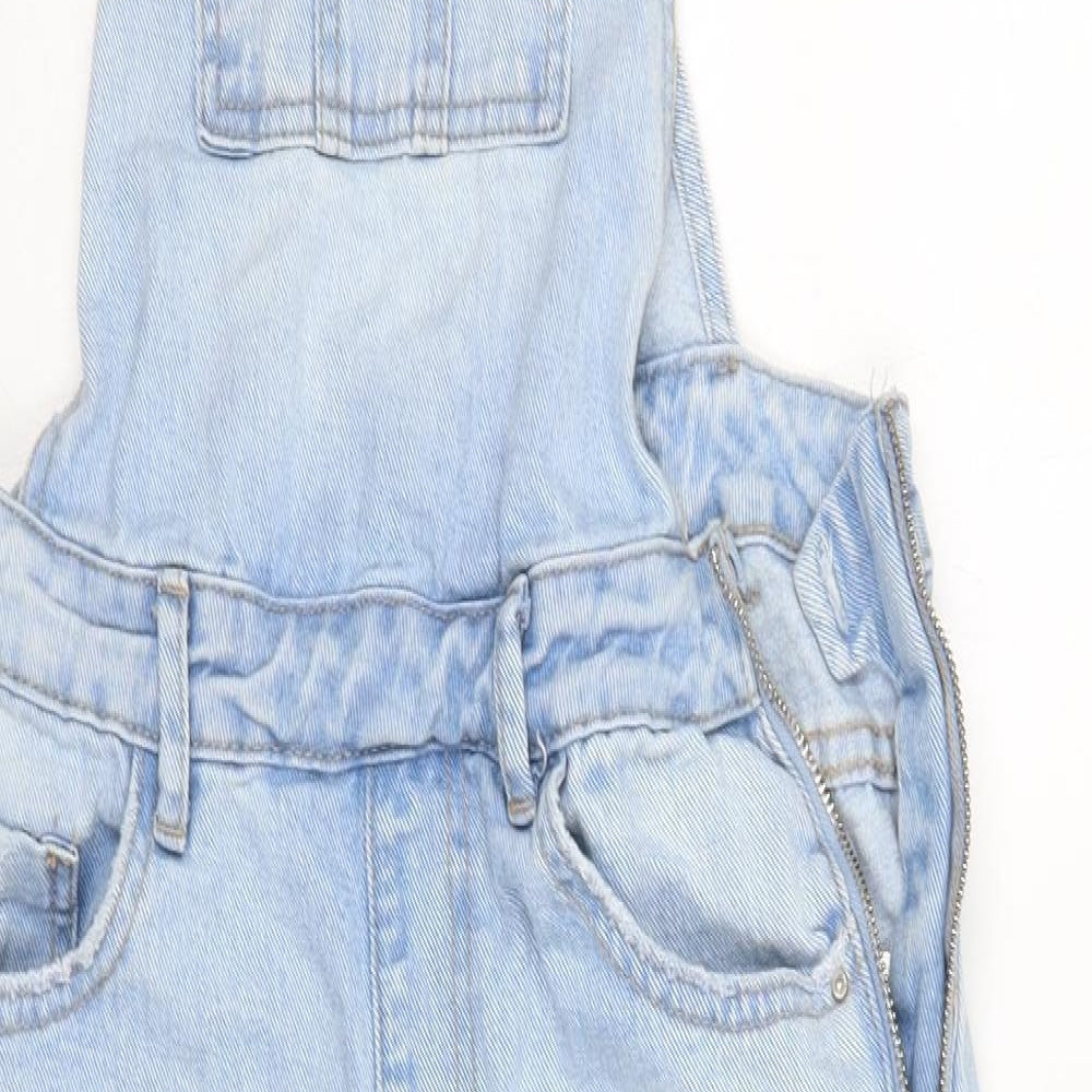 New Look Womens Blue  Cotton Dungaree One-Piece Size 8 L24 in
