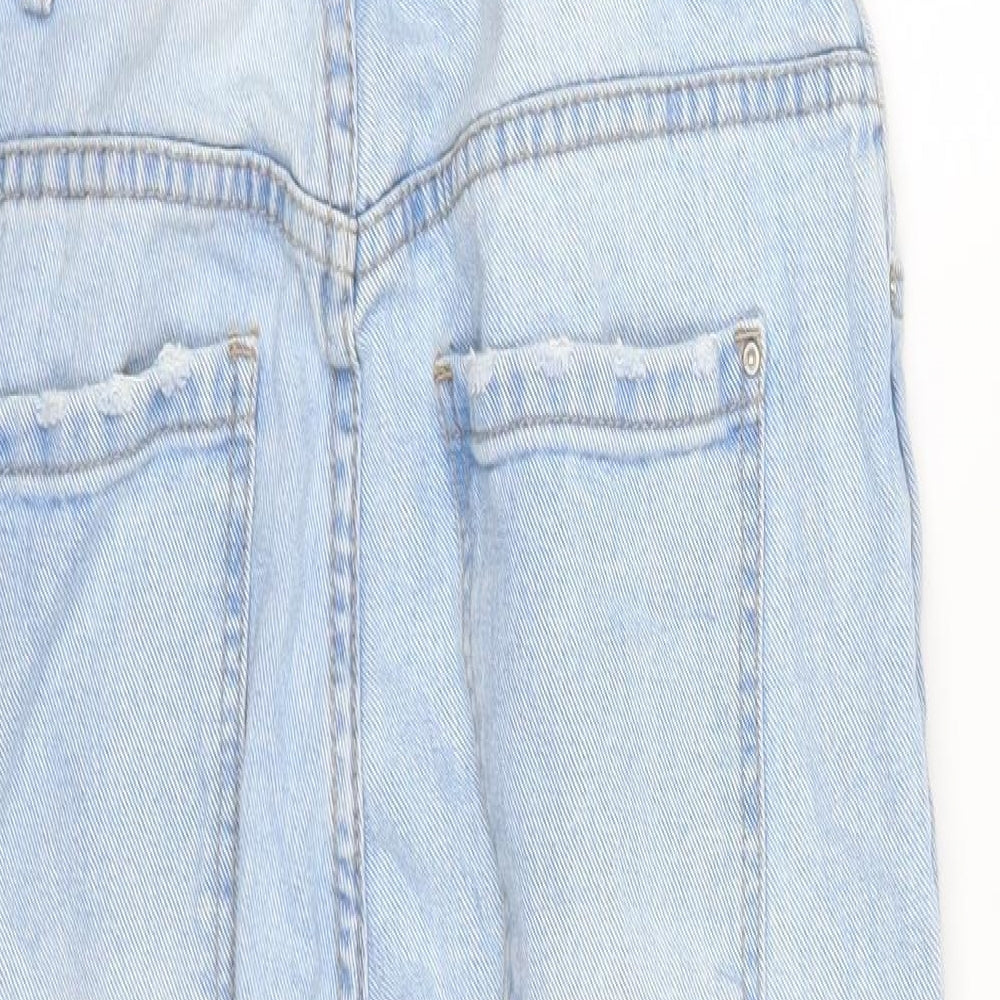 New Look Womens Blue  Cotton Dungaree One-Piece Size 8 L24 in