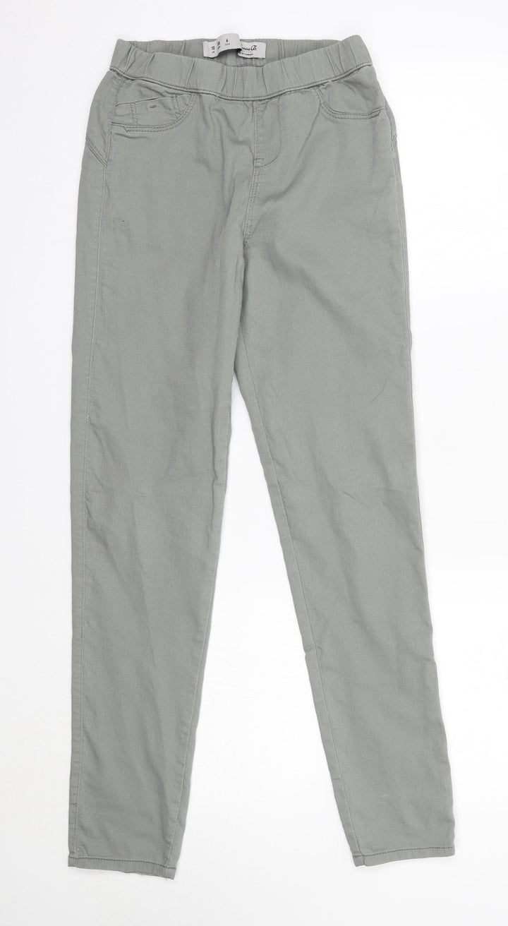 Primark Womens Green Cotton Jegging Jeans Size 10 L29 in Regular