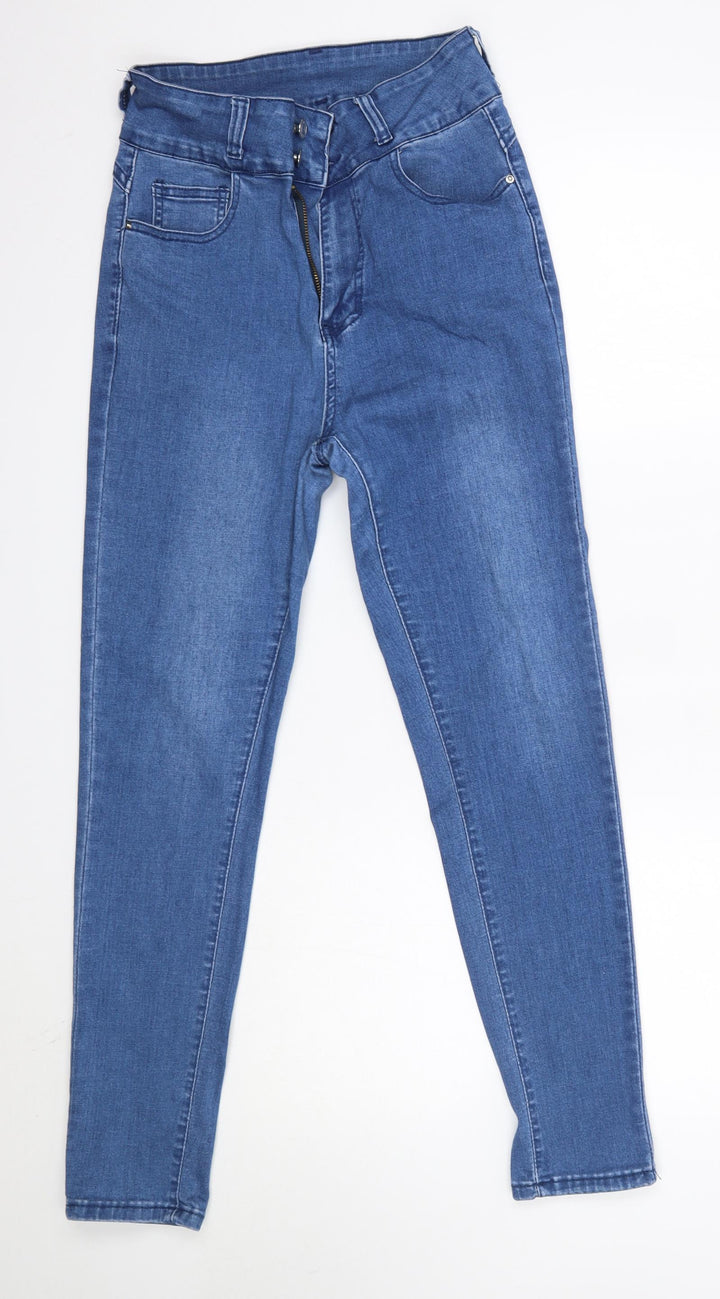 SheIn Womens Blue Cotton Skinny Jeans Size M L28 in Regular