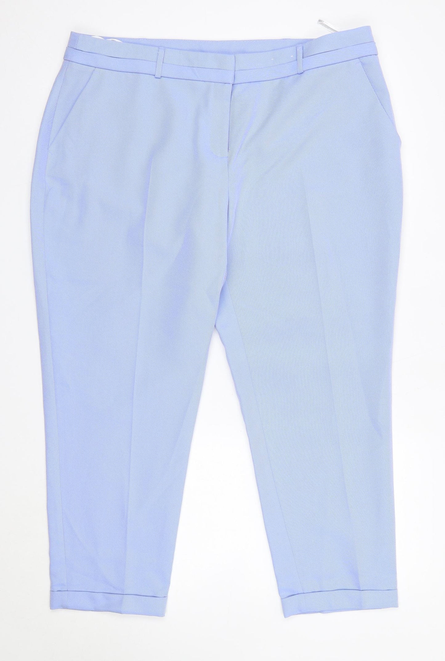 Dorothy Perkins Womens Blue  Polyester Dress Pants Trousers Size 18 L26 in Regular