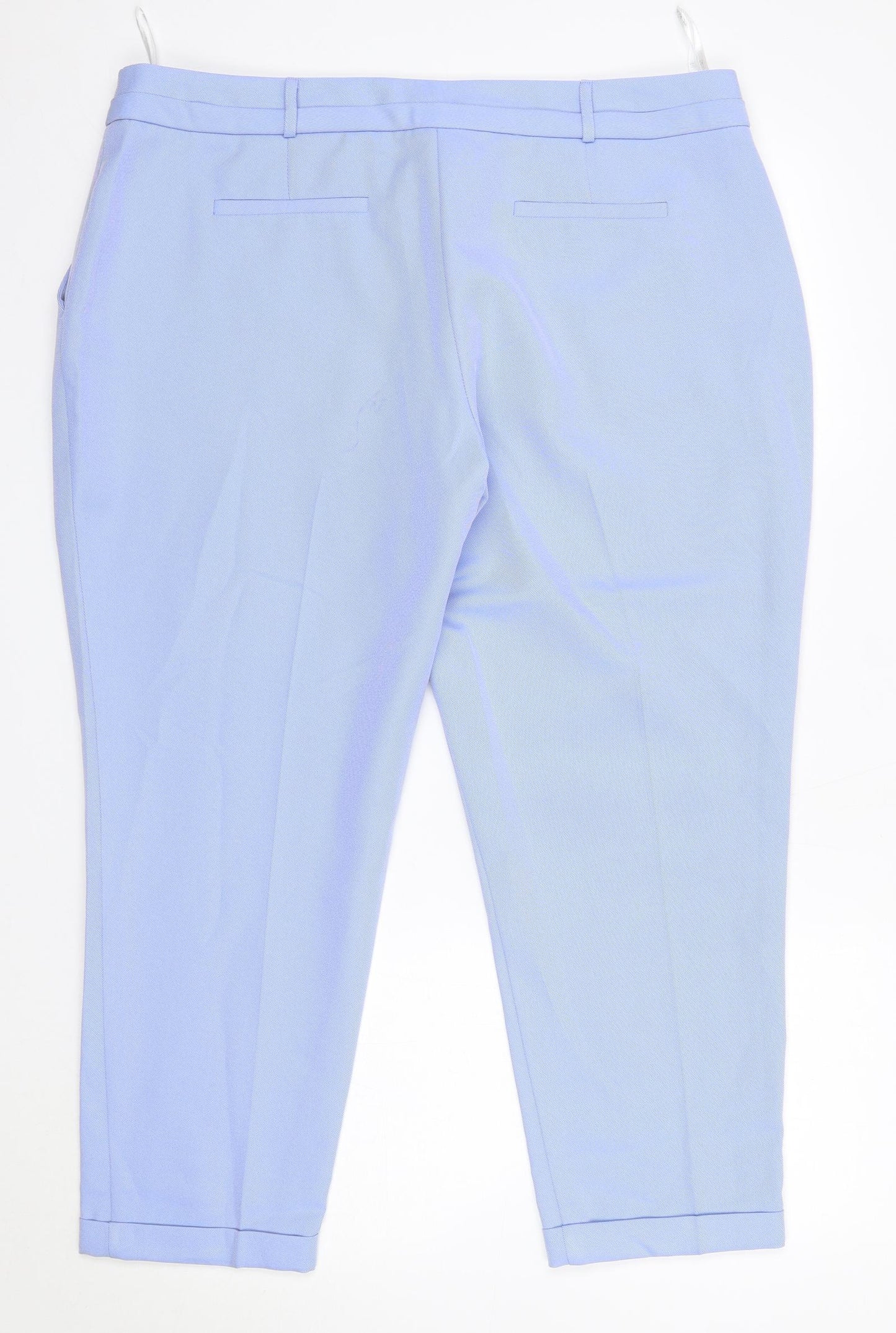 Dorothy Perkins Womens Blue  Polyester Dress Pants Trousers Size 18 L26 in Regular