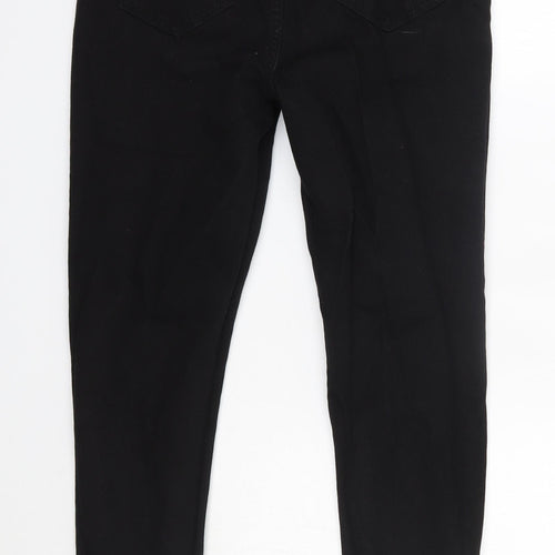 Boohoo Womens Black  Cotton Skinny Jeans Size 10 L26 in Regular