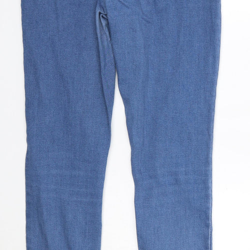 Primark Womens Blue  Cotton Skinny Jeans Size 14 L29 in Regular