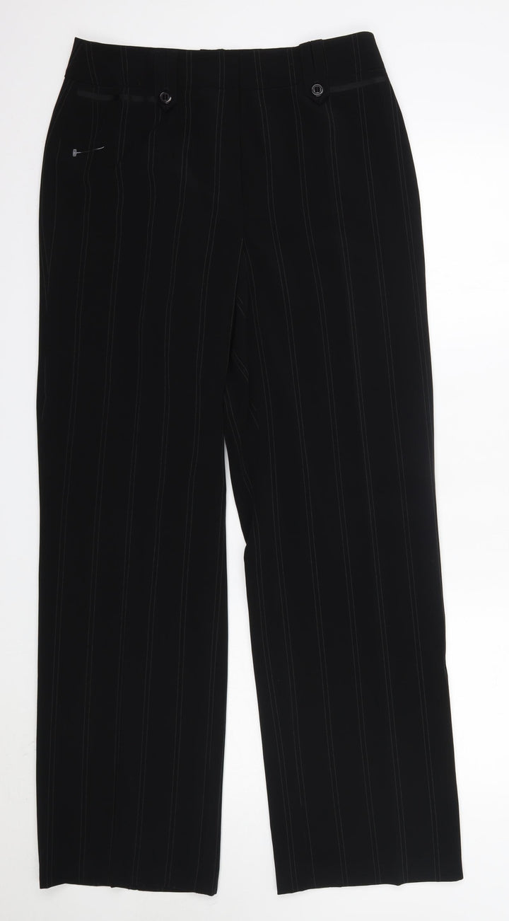 Gerry Weber Womens Black Polyester Dress Pants Trousers Size 18 L33 in Regular