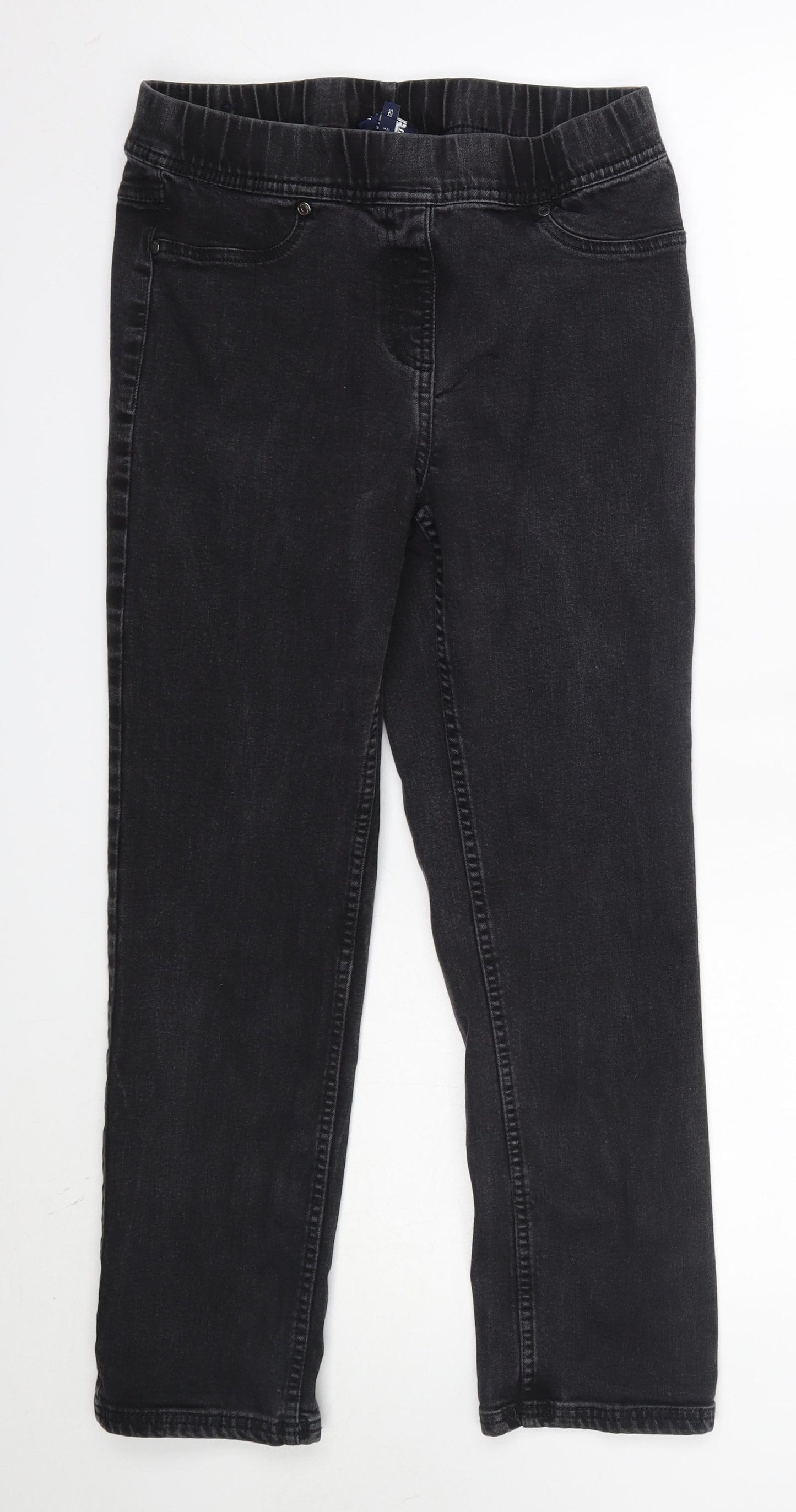 Maine Womens Grey  Cotton Straight Jeans Size 12 L25 in Regular  - Short
