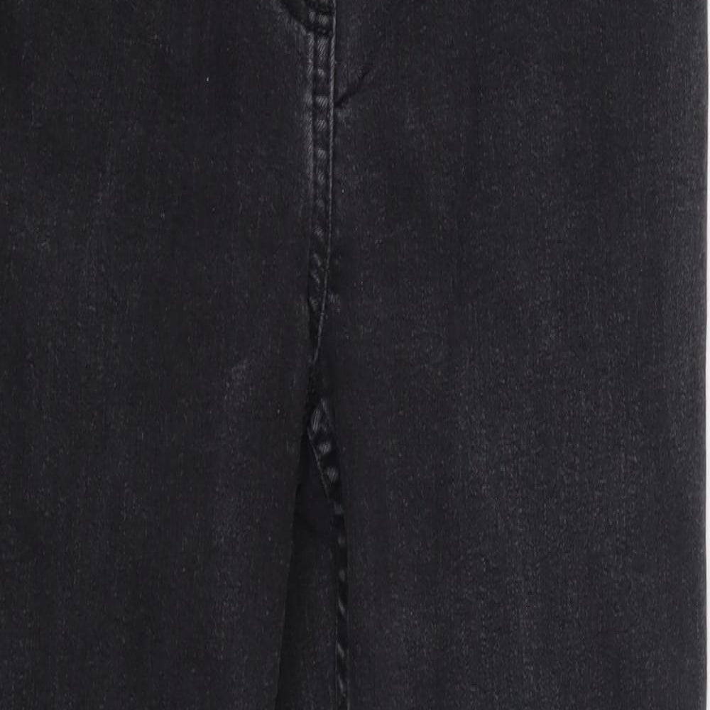 Maine Womens Grey  Cotton Straight Jeans Size 12 L25 in Regular  - Short