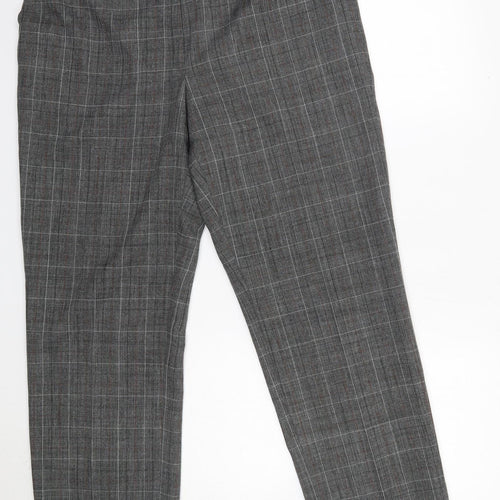 Classic Line Womens Grey Check Polyester Dress Pants Trousers Size 34 in L29 in Regular