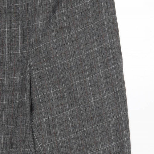 Classic Line Womens Grey Check Polyester Dress Pants Trousers Size 34 in L29 in Regular