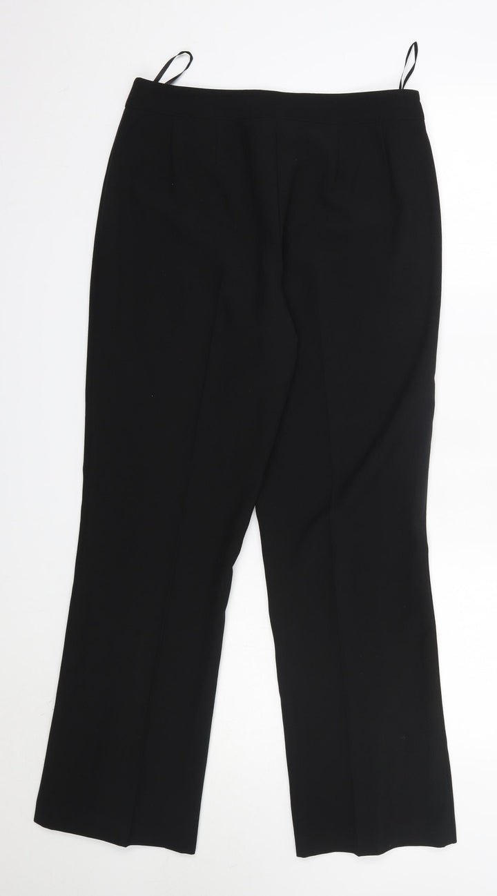 Mia Moda Womens Black Polyester Dress Pants Trousers Size 10 L29 in Regular