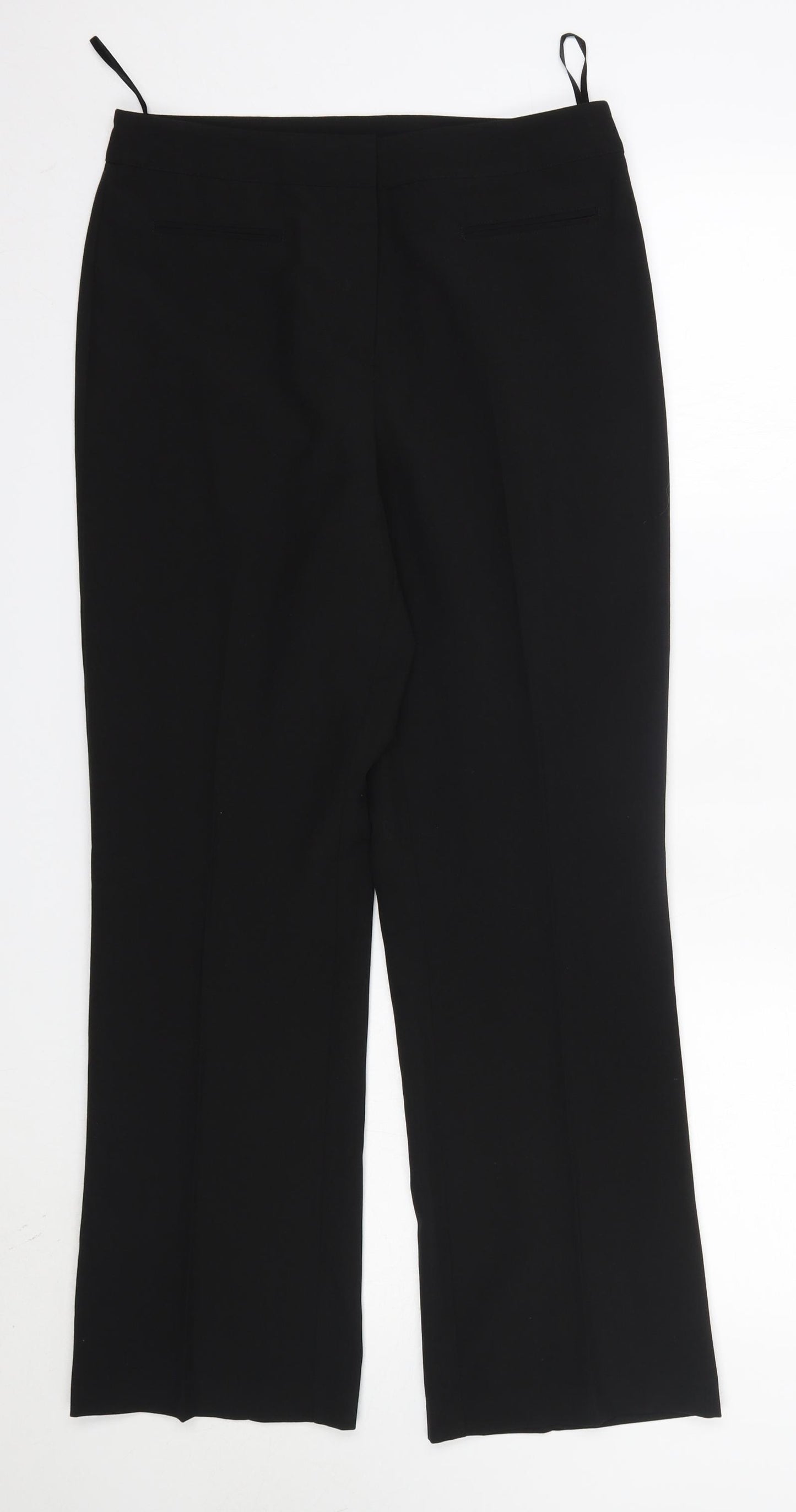 Mia Moda Womens Black  Polyester Dress Pants Trousers Size 10 L29 in Regular