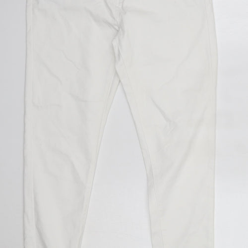 Originals Womens White  Cotton Skinny Jeans Size 12 L27 in Regular