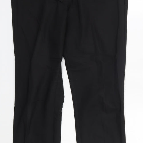 Matalan Womens Black  Cotton Dress Pants Trousers Size 10 L26 in Regular