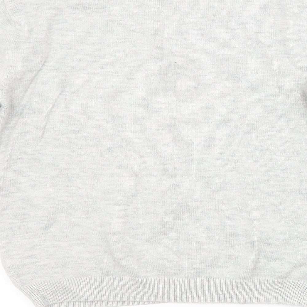 NEXT Boys Grey Crew Neck  Cotton Pullover Jumper Size 7 Years