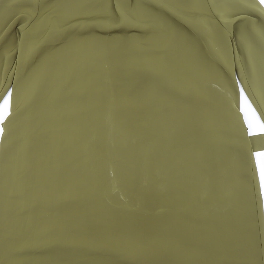 CAMEO ROSE Womens Green  Polyester A-Line  Size 8  V-Neck