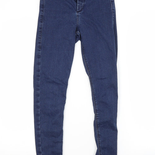 Topshop Womens Blue  Cotton Skinny Jeans Size 26 in L30 in Regular