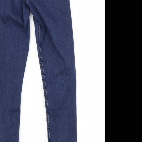 Topshop Womens Blue  Cotton Skinny Jeans Size 26 in L30 in Regular
