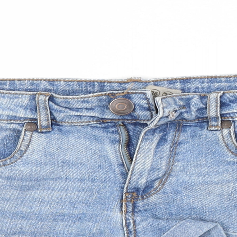 Primark Womens Blue  Cotton Hot Pants Shorts Size 8 L3 in Regular