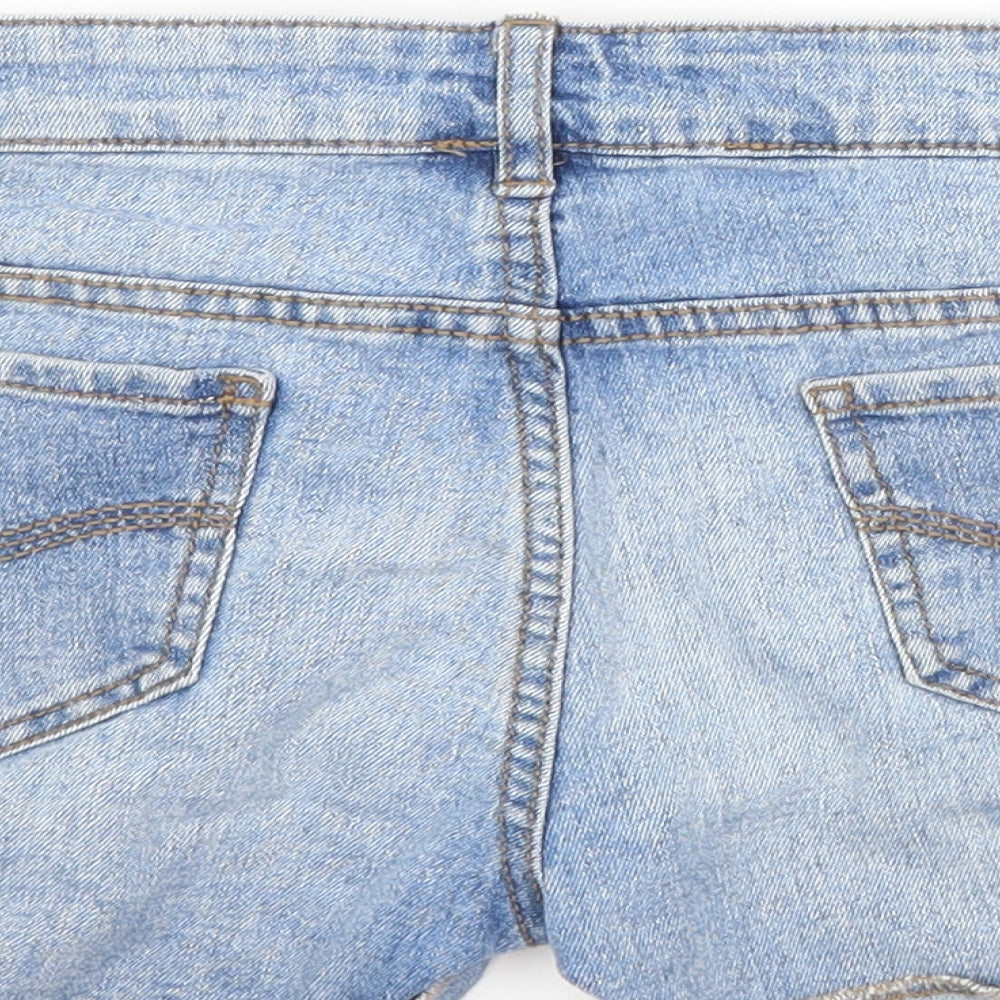 Primark Womens Blue  Cotton Hot Pants Shorts Size 8 L3 in Regular