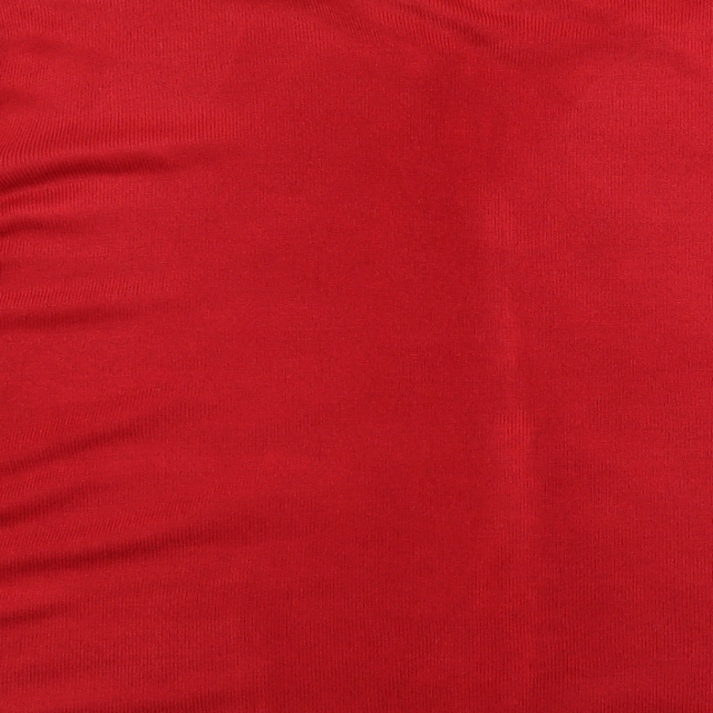 Bonmarché Womens Red Crew Neck  Acrylic Cardigan Jumper Size 24