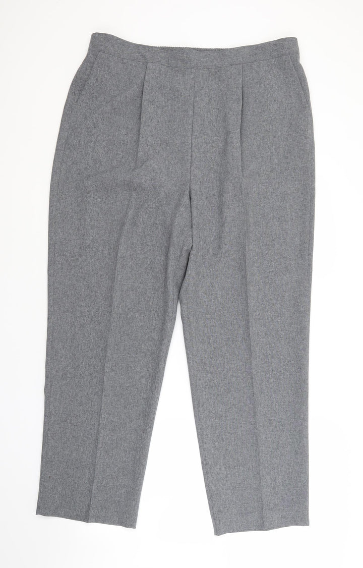 Bonmarché Womens Grey Polyester Trousers Size 20 L29 in Regular
