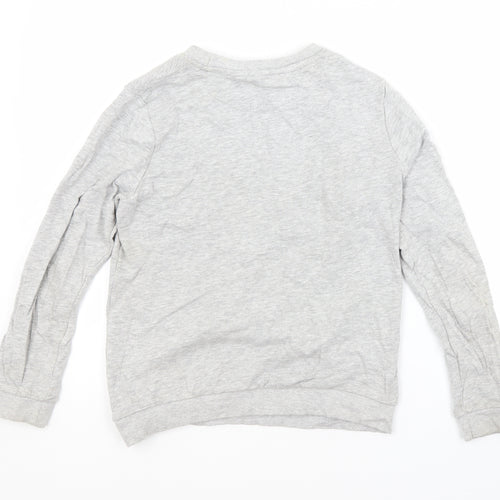PEP&CO. Girls Grey  Cotton Pullover Sweatshirt Size 9-10 Years