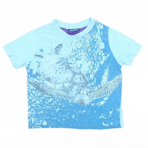 Cherokee Baby Blue  Cotton Basic T-Shirt Size 18-24 Months Crew Neck