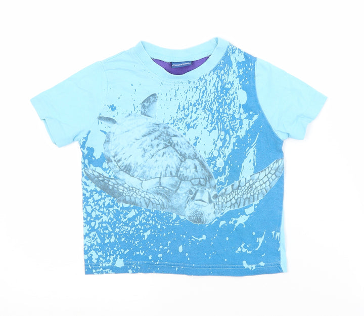 Cherokee Baby Blue  Cotton Basic T-Shirt Size 18-24 Months Crew Neck