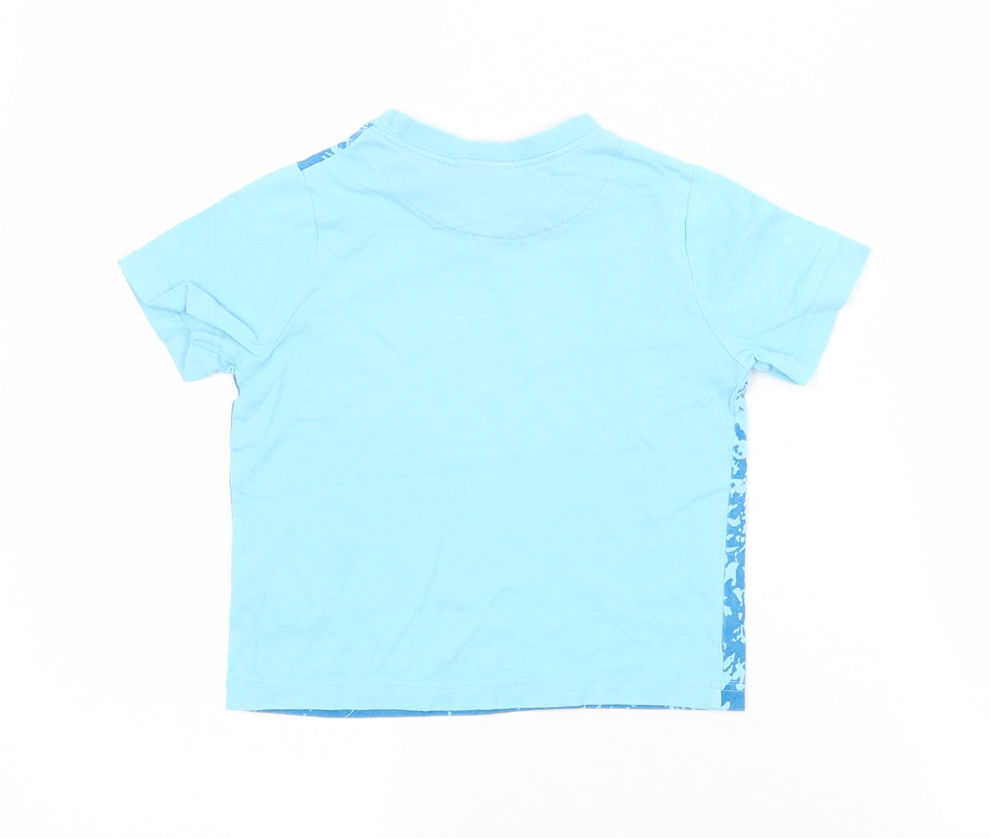 Cherokee Baby Blue  Cotton Basic T-Shirt Size 18-24 Months Crew Neck