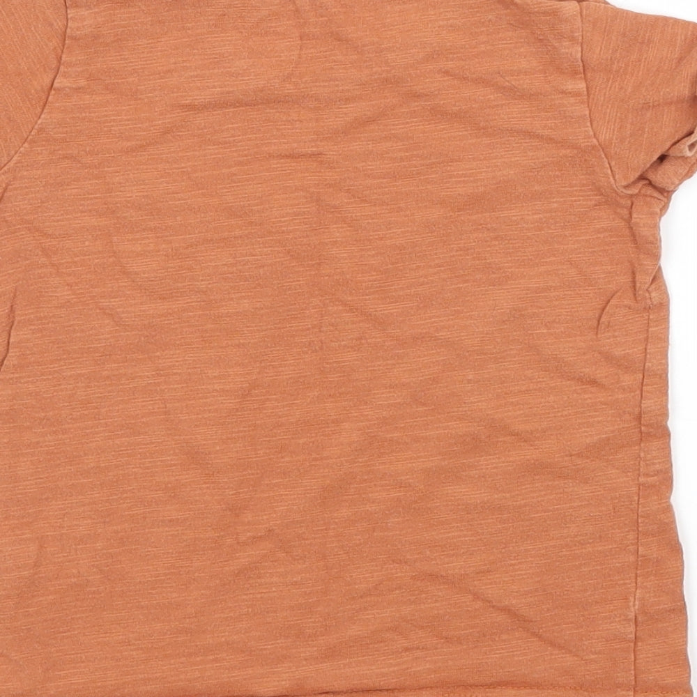 JAMIE KAY Boys Brown  Cotton Basic T-Shirt Size 2 Years Crew Neck