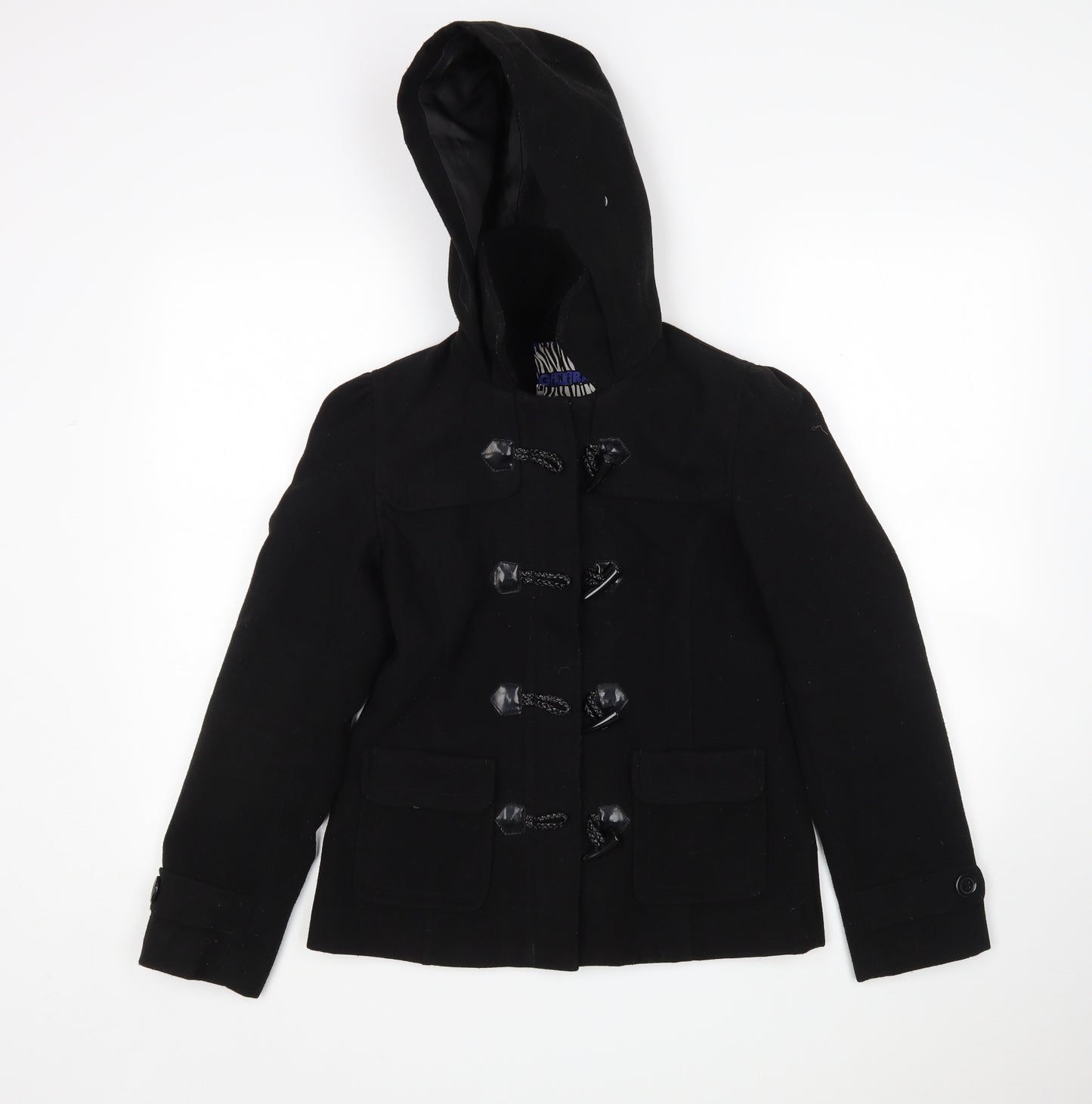 New Look Girls Black   Overcoat Coat Size 12-13 Years