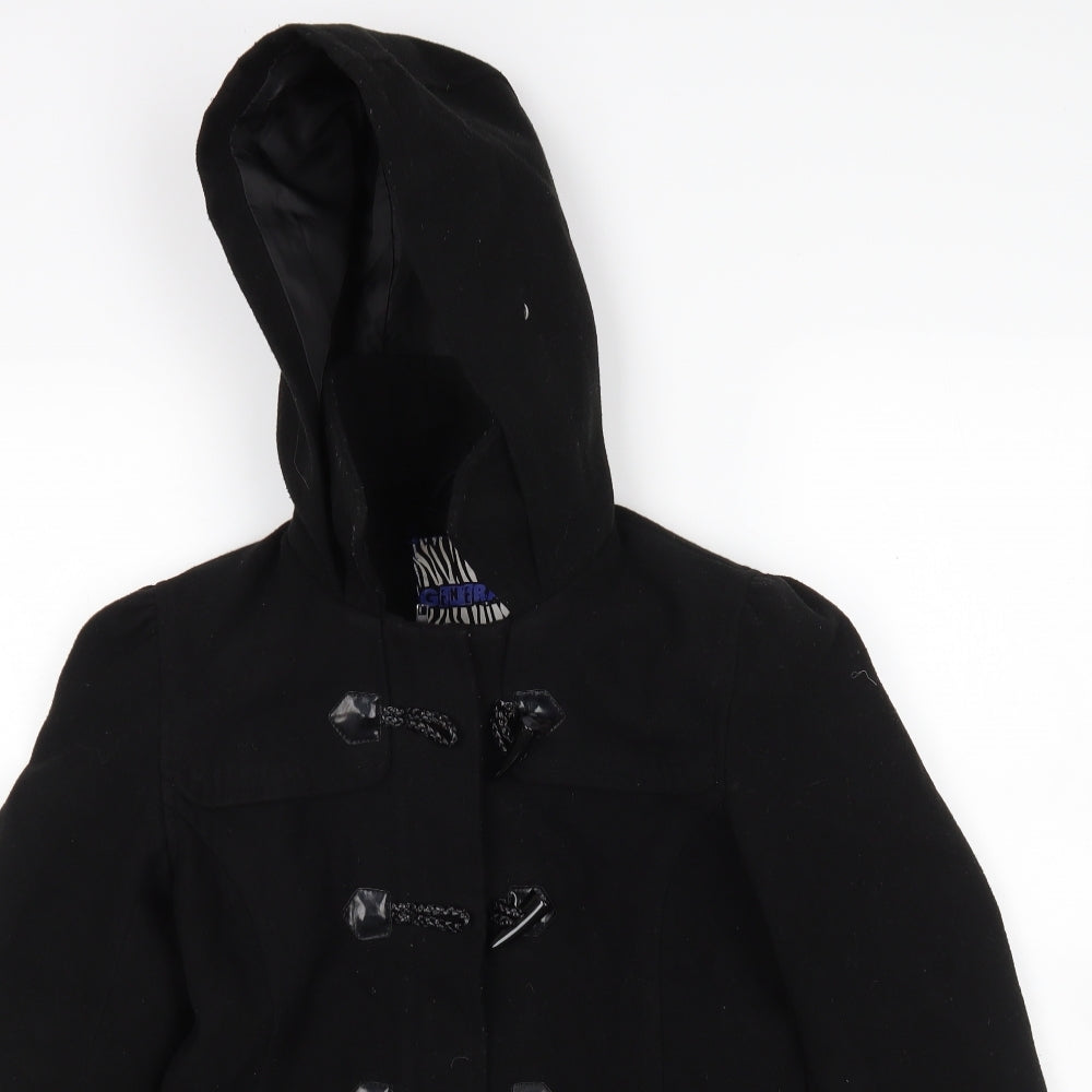 New Look Girls Black   Overcoat Coat Size 12-13 Years