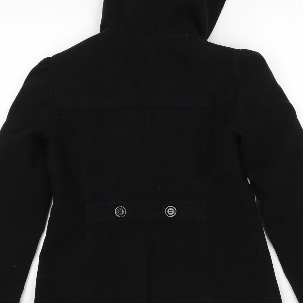 New Look Girls Black   Overcoat Coat Size 12-13 Years