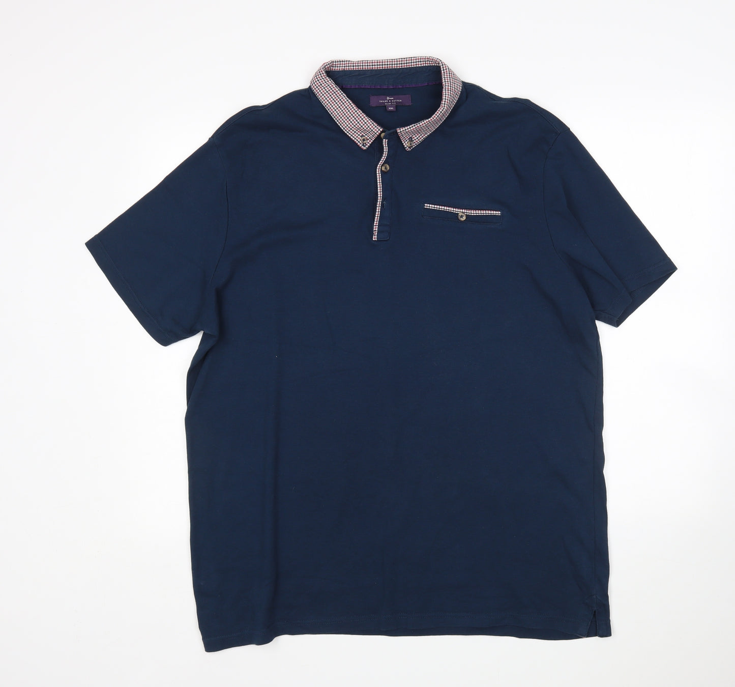 George Mens Blue  Cotton  Polo Size 2XL Collared