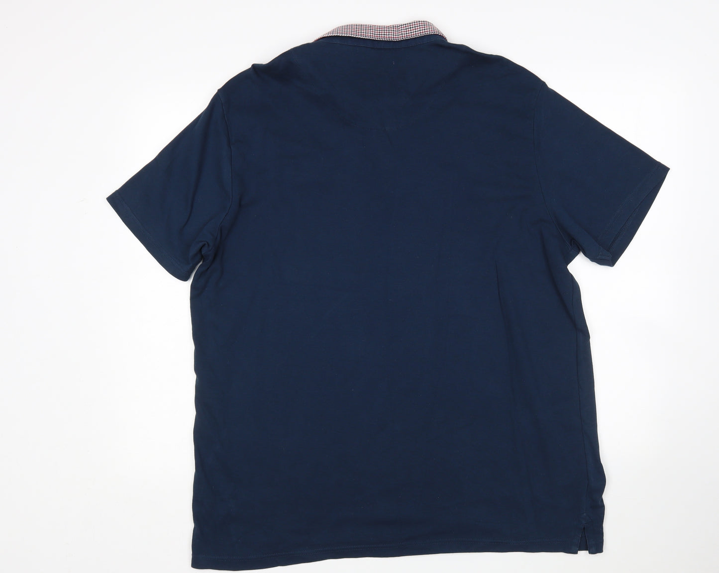 George Mens Blue  Cotton  Polo Size 2XL Collared