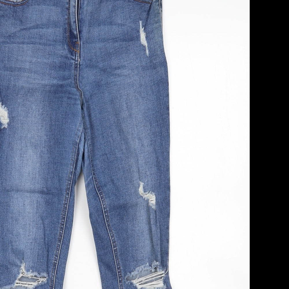 Matalan Womens Blue  Cotton Skinny Jeans Size 12 L26 in Regular