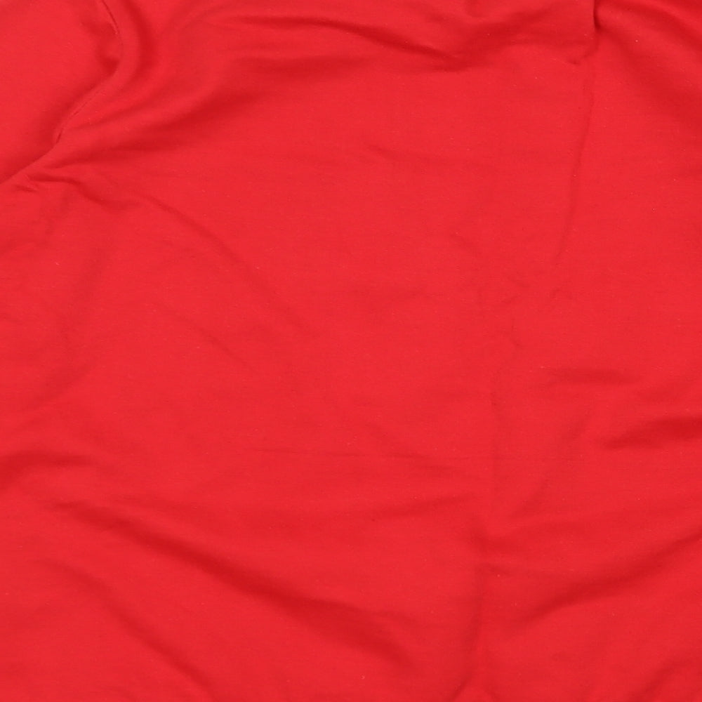 Pep&Co Womens Red Round Neck  Cotton Pullover Jumper Size M   - Christmas