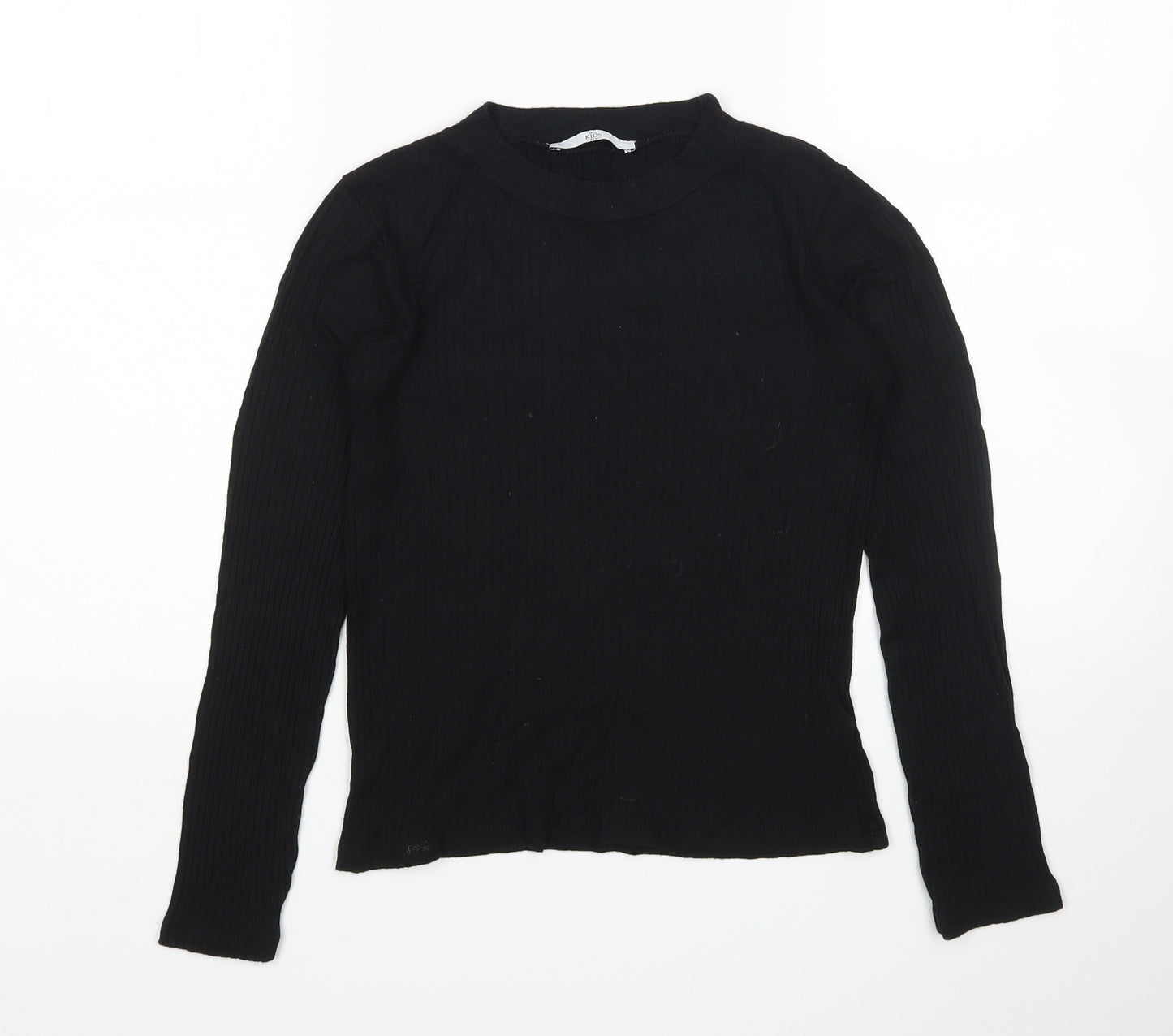 M&S Girls Black Round Neck  Viscose Pullover Jumper Size 11-12 Years