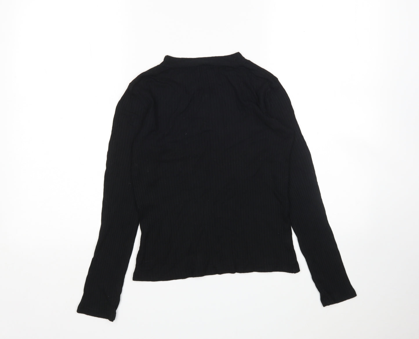 M&S Girls Black Round Neck  Viscose Pullover Jumper Size 11-12 Years