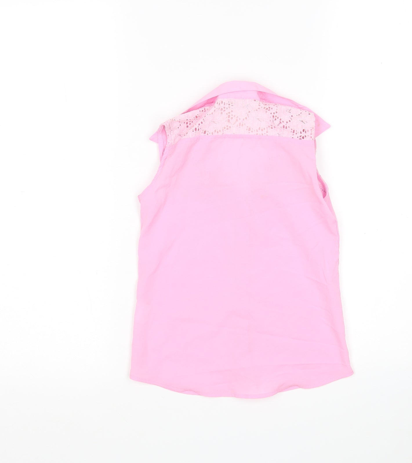 PLT girls Girls Pink  Polyester Basic Button-Up Size 7 Years Collared
