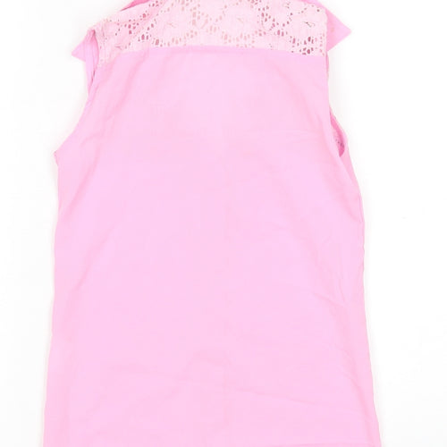 PLT girls Girls Pink  Polyester Basic Button-Up Size 7 Years Collared
