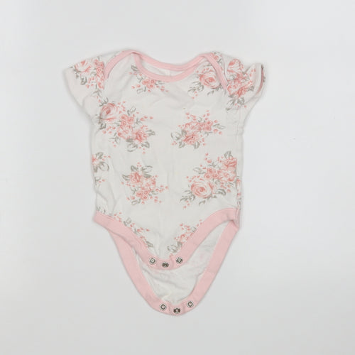 George Girls Multicoloured Floral Cotton Leotard One-Piece Size 3-6 Months