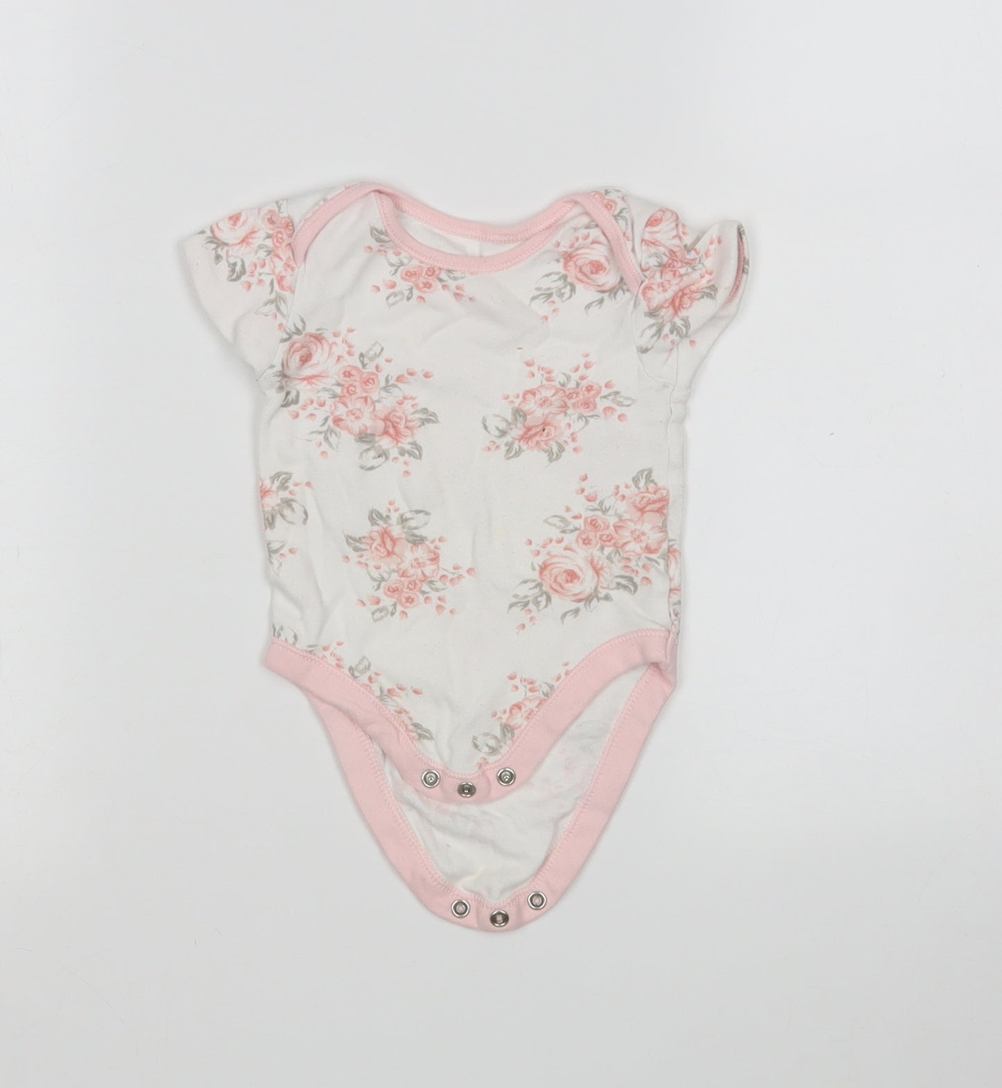 George Girls Multicoloured Floral Cotton Leotard One-Piece Size 3-6 Months