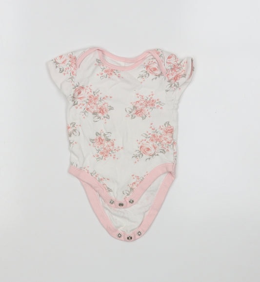 George Girls Multicoloured Floral Cotton Leotard One-Piece Size 3-6 Months