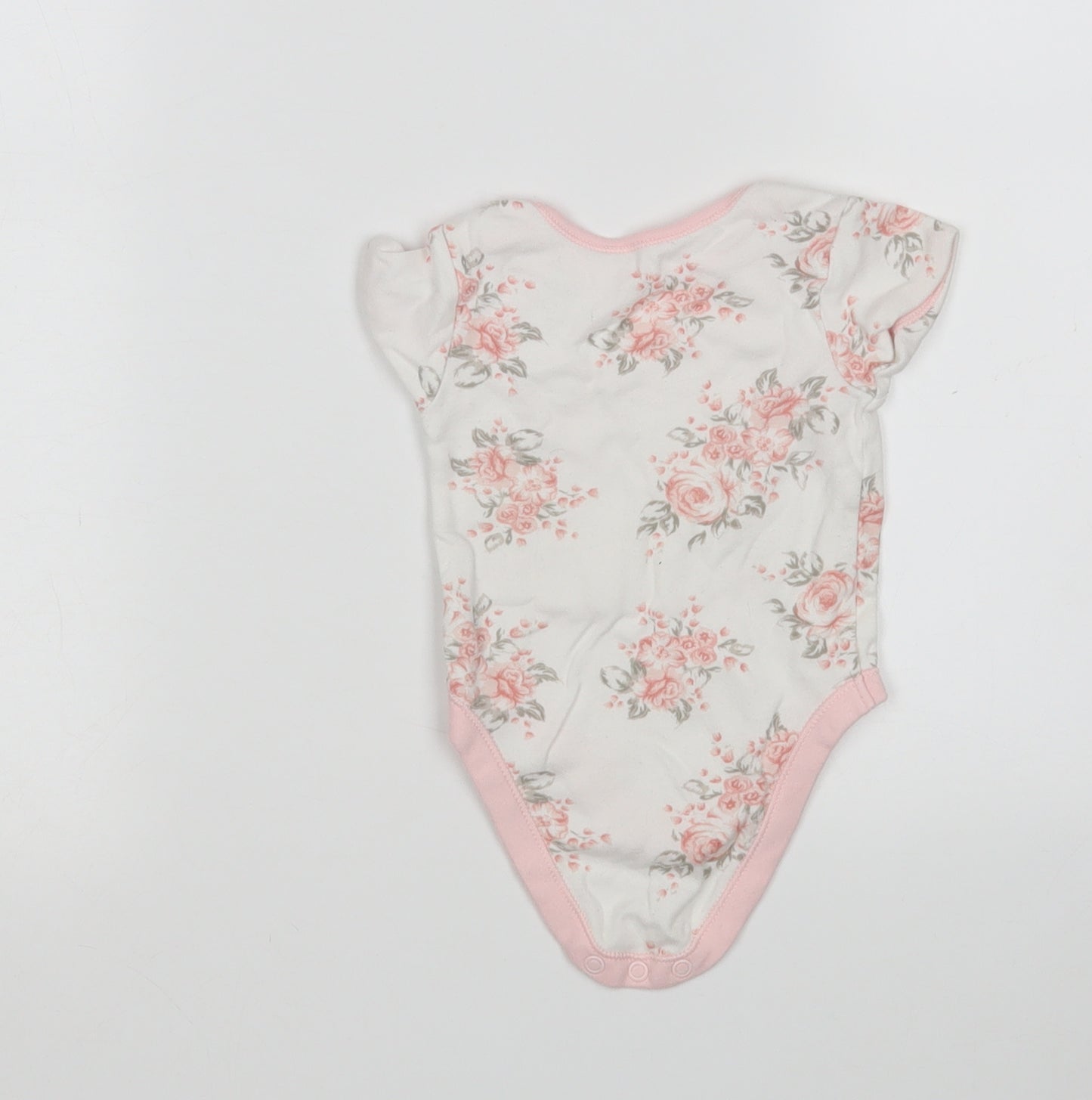 George Girls Multicoloured Floral Cotton Leotard One-Piece Size 3-6 Months