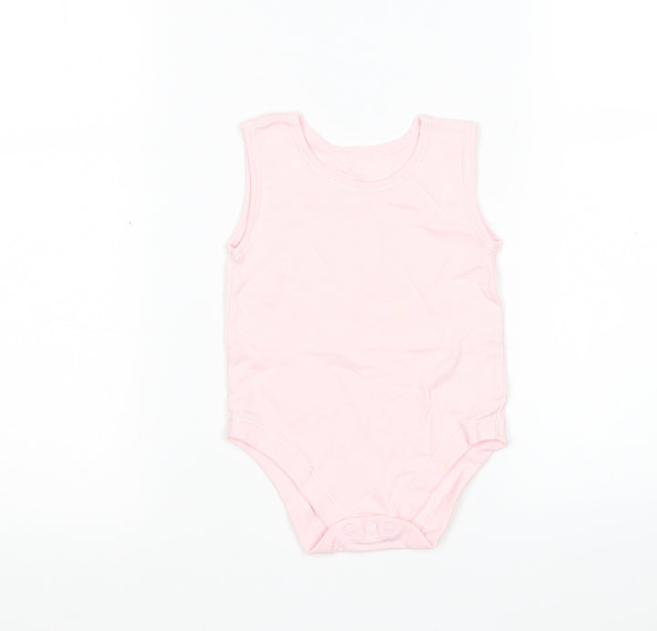 George Girls Pink Cotton Leotard One-Piece Size 6-9 Months
